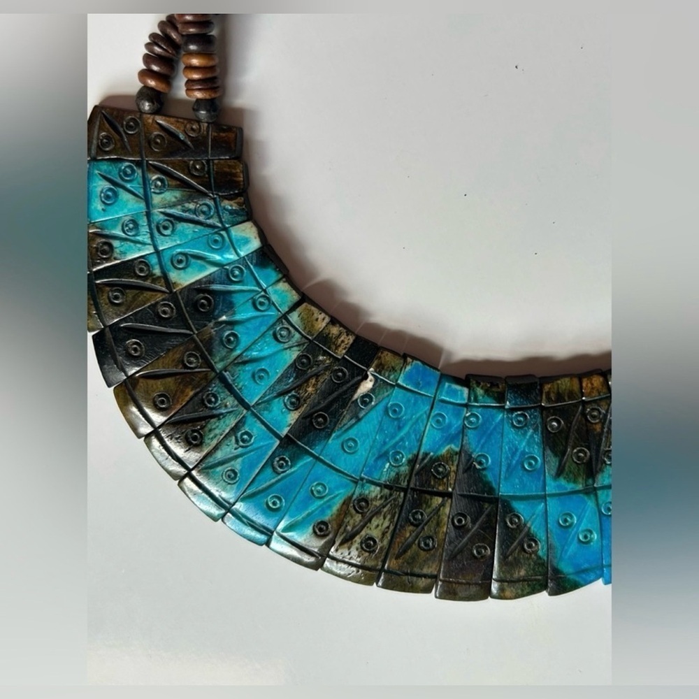 Vintage Handcrafted Artisan Necklace Bohemian Jewelry Beaded Necklace - Picture 9 of 13